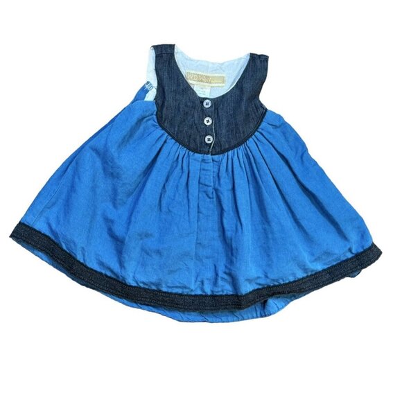 Well Dressed Wolf Black & Blue Sandy Dress 18 Months